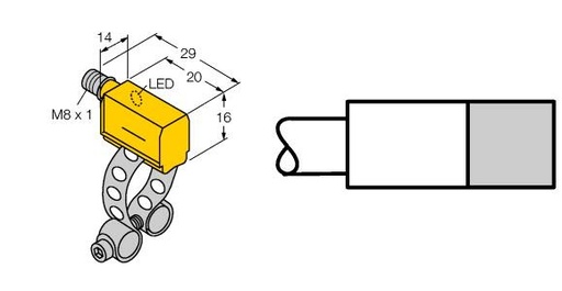 [4625090] Turck Magnetic Field Sensor, For Pneumatic Cylinders (BIM-PST-AP6X-V1131 W/KLP80)