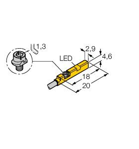 [4685846] Turck Magnetic Field Sensor, For Pneumatic Cylinders (BIM-UNR-AP6X 7M W/M)