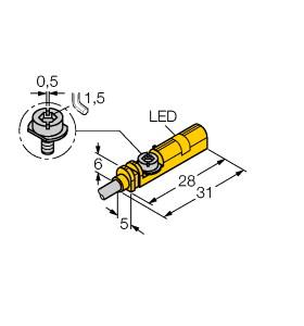 [4685741] Turck Magnetic Field Sensor, For Pneumatic Cylinders (BIM-UNT-AP7X 7M)