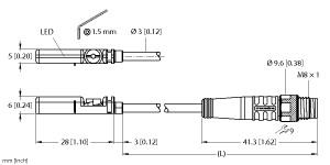 [4685747] Turck Magnetic Field Sensor, For Pneumatic Cylinders (BIM-UNT-AP7X-0.3-PSG3M)