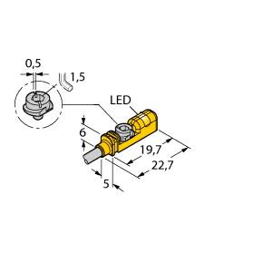 [4686001] Turck Magnetic Field Sensor, Compact design for small hydraulic cylinders (BIM-UNTK-AP7X)