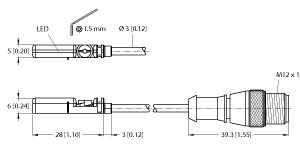 [4685778] Turck Magnetic Field Sensor, For Pneumatic Cylinders (BIM-UNT-RP6X-0.2-RS4T)