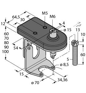 [6901125] Turck Accessories, Mounting kit for manual valves (BTS-DSU35-ZF07-M5)