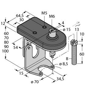[6901127] Turck Accessories, Mounting kit for manual valves (BTS-DSU35-ZF07-M8)
