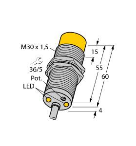 [1582233] Turck Inductive Sensor, Rotation speed monitor (DNI20U-M30-AP4X2)