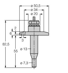 [6872009] Turck Flow Monitoring, Immersion Sensor without Integrated Processor (FCS-50A4-NA/D014)