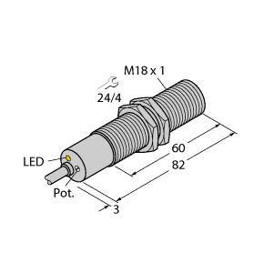 [6870704] Turck Flow Monitoring, Immersion Sensor with Integrated Processor (FCS-M18-AP8X)