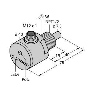 [6871004] Turck Flow Monitoring, Immersion Sensor with Integrated Processor (FCS-N1/2A4-AP8X-H1141)