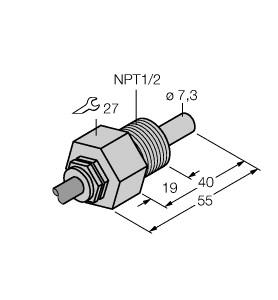 [6871309] Turck Flow Monitoring, Immersion Sensor without Integrated Processor (FCS-N1/2A4-NA)