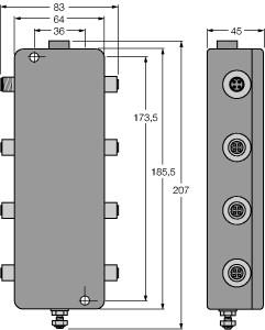 [6611435] Turck FOUNDATION fieldbus, IP67 junction box, 6-channel (JBBS-49SC-E613/EX)