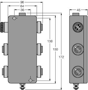 [6611437] Turck FOUNDATION fieldbus, IP67 junction box, 4-channel (JBBS-49SC-M413/EX)