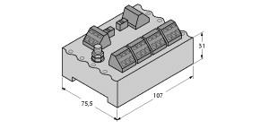 [6611448] Turck FOUNDATION fieldbus and PROFIBUS-PA, IP20 junction box, 4-channel (JRBS-40-4C/EX)