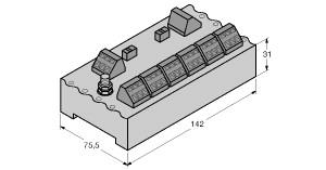 [6611449] Turck FOUNDATION fieldbus and PROFIBUS-PA, IP20 junction box, 6-channel (JRBS-40-6C/EX)