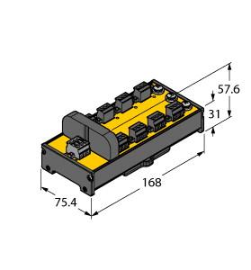 [6611834] Turck FOUNDATION fieldbus and PROFIBUS-PA, IP20 Junction Box with Short-circuit Protection, 8-channel (JRBS-40DC-8RV)