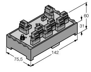 [6611460] Turck FOUNDATION fieldbus and PROFIBUS-PA, IP20 junction box, 6-channel (JRBS-40SC-6R/EX)