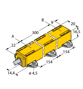 [1590759] Turck Inductive Linear Position Sensor (LI300P1-Q17LM1-LU4X2/S97)
