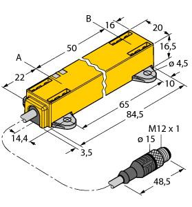 [1590741] Turck Inductive Linear Position Sensor (LI50P1-Q17LM1-LU4X2-0.3-RS5/S97)