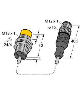 [4670592] Turck Inductive Sensor (NI10-G18K-AP6X-0.2-RS4T)