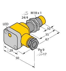 [40161] Turck Inductive Sensor (NI10-G18SK-Y1X)
