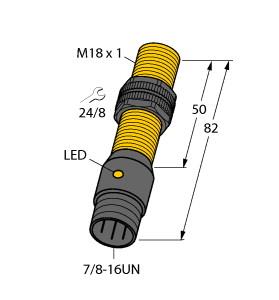 [4375201] Turck Inductive Sensor, With Increased Temperature Range (NI10-P18-AZ3X-B2331/S100)