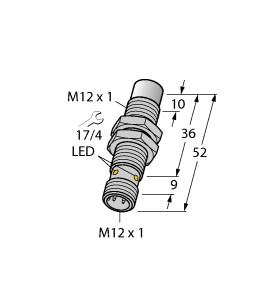 [1634814] Turck Inductive Sensor, For the food industry (NI10U-EM12WD-AP6X-H1141)