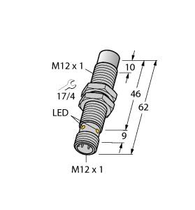 [1634844] Turck Inductive Sensor, With Extended Switching Distance (NI10U-MT12E-AP6X2-H1141)