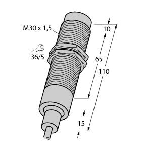 [4617413] Turck Inductive Sensor, With Increased Temperature Range (NI15-EM30-AP6/S907 7M)