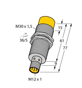 [1561790] Turck Inductive Sensor (NI15-M30E-VP4X-H1141)