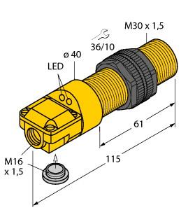 [15653] Turck Inductive Sensor (NI15-P30SR-VP4X2)