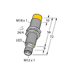 [1635372] Turck Inductive Sensor, With Extended Switching Distance (NI15U-EM18E-AP6X-H1141)