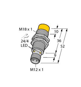 [1635331] Turck Inductive Sensor, With Extended Switching Distance (NI15U-M18-AP6X-H1141)
