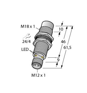 [1635338] Turck Inductive Sensor, With Extended Switching Distance (NI15U-MT18M-AP6X2-H1141)