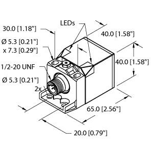 [1335390] Turck Inductive Sensor (NI20-CK40-RZ3X2-B3131 W/BS2.1)