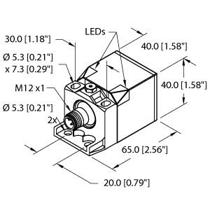 [1550390] Turck Inductive Sensor (NI20-CK40-VN4X2-H1141 W/BS2.1)