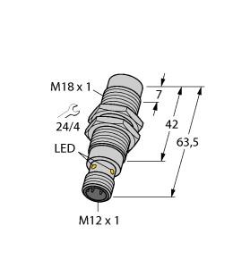 [4614709] Turck Inductive Sensor, Stainless Steel Front (NI20-EG18FM-AP6X-H1141)