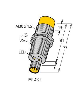 [4670590] Turck Inductive Sensor, With Weldguard® coating (NI20-EM30E-AP6X-H1141/S1589)
