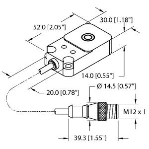 [4690298] Turck Inductive Sensor (NI20-Q14-AD4X-0.2-RS4.2T)