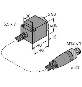 [1602403] Turck Inductive Sensor, With Increased Temperature Range (NI25-CQ40/S1102 10M)