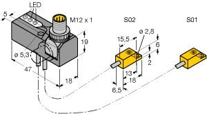 [1650133] Turck Inductive Sensor, Monitoring Kit for Power Clamps (NI2-ISI-0.1-BDS-2AP6X3-H1141/S34)
