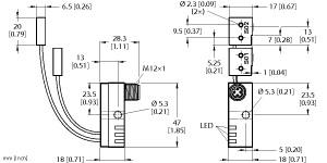 [1650048] Turck Inductive Sensor, Monitoring Kit for Power Clamps (NI2-Q6.5-AP6-0.1-FS4.4X3/S304)