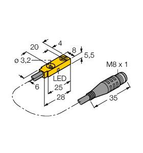 [4613691] Turck Inductive Sensor (NI3.5-Q5.5-AP6X-0.2-PSG3)