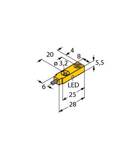 [4613609] Turck Inductive Sensor (NI3.5-Q5.5-RN6X 7M)