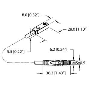 [4613679] Turck Inductive Sensor (NI3.5-Q5.5-RP6X-0.3-VSG3M)