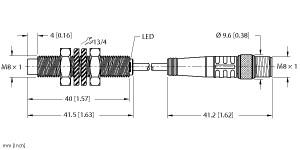 [4602790] Turck Inductive Sensor (NI3-EG08-AP6X-0.2-PSG3M)