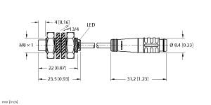 [4669691] Turck Inductive Sensor (NI3-EG08K-AP6X-0.2-PSG3)