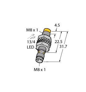 [4602853] Turck Inductive Sensor, With Increased Switching Distance (NI3-M08K-AP6X-V1131)
