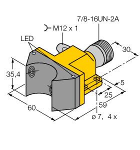 [1569991] Turck Inductive Sensor, dual sensor for rotary actuators (NI4-DSU35-2AP4X2-B1160FKE4.5/S1727)