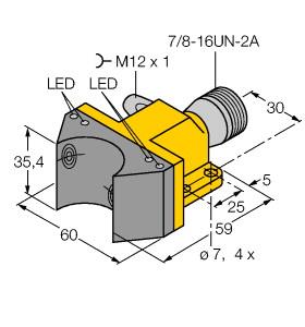[1902009] Turck Inductive Sensor, For Rotary Actuators (NI4-DSU35-2ASIX4-B1140-FKE4.3)