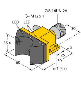 [1569924] Turck Inductive Sensor, For Rotary Actuators (NI4-DSU35-2DNETX5-B1150-FKE4.3)