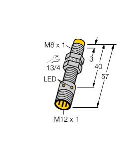 [4561001] Turck Inductive Sensor, With Increased Switching Distance (NI4-EG08-AG41X-H1341)
